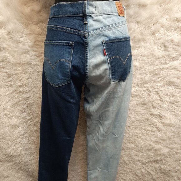 Levi's Two-Tone Blue Ankle Jeans - Picture 2 of 11